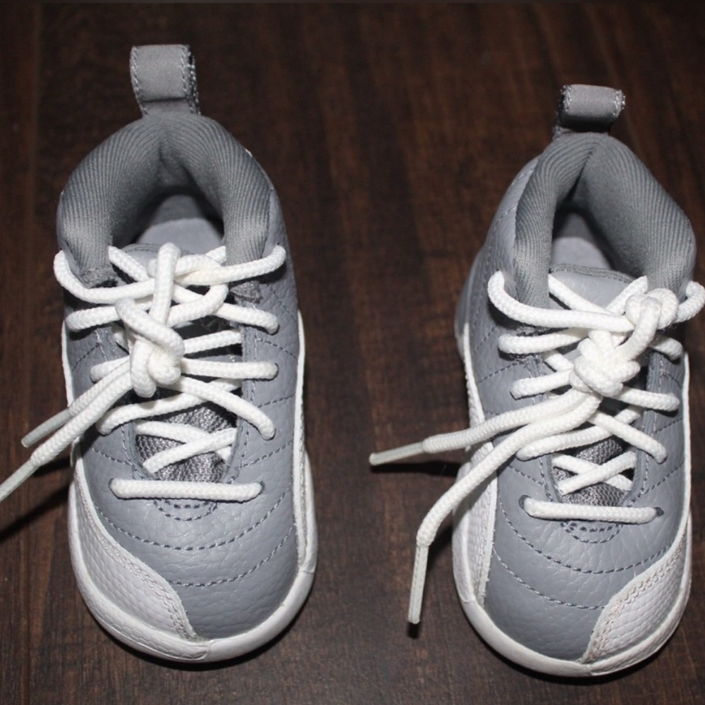 Jordan Gray and White Baby Sneakers SOLD ‼️